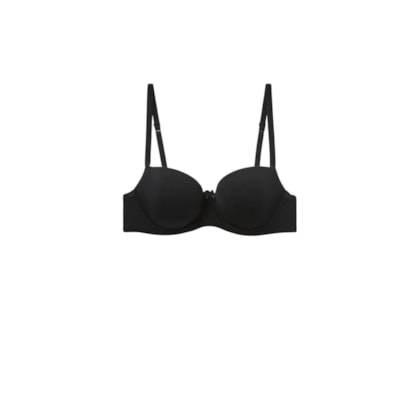 Sutiã Balconette Sofia Em Algodão Ultralight - Preto