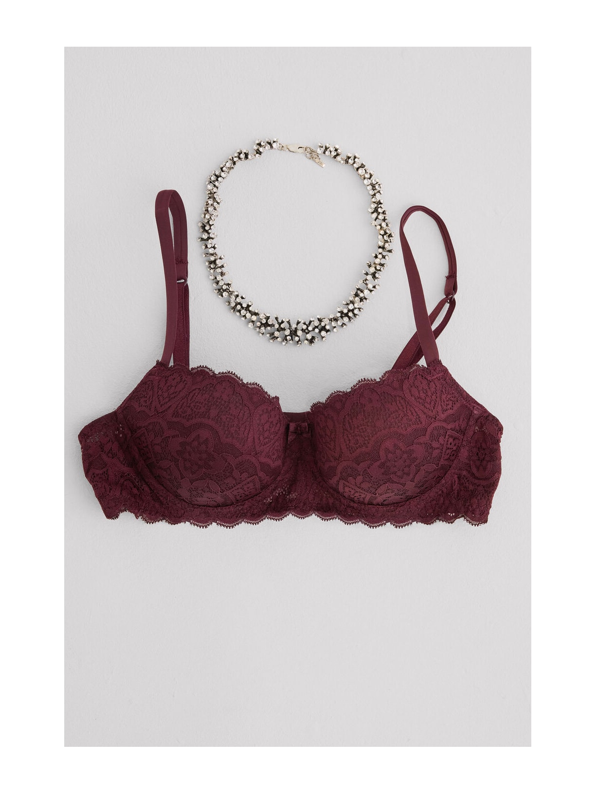 Sutiã Balconette Sofia Em Renda Bordô Intimissimi