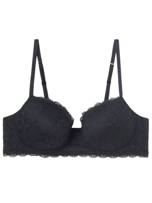 Sutiã Balconette Sofia Em Renda - Preto