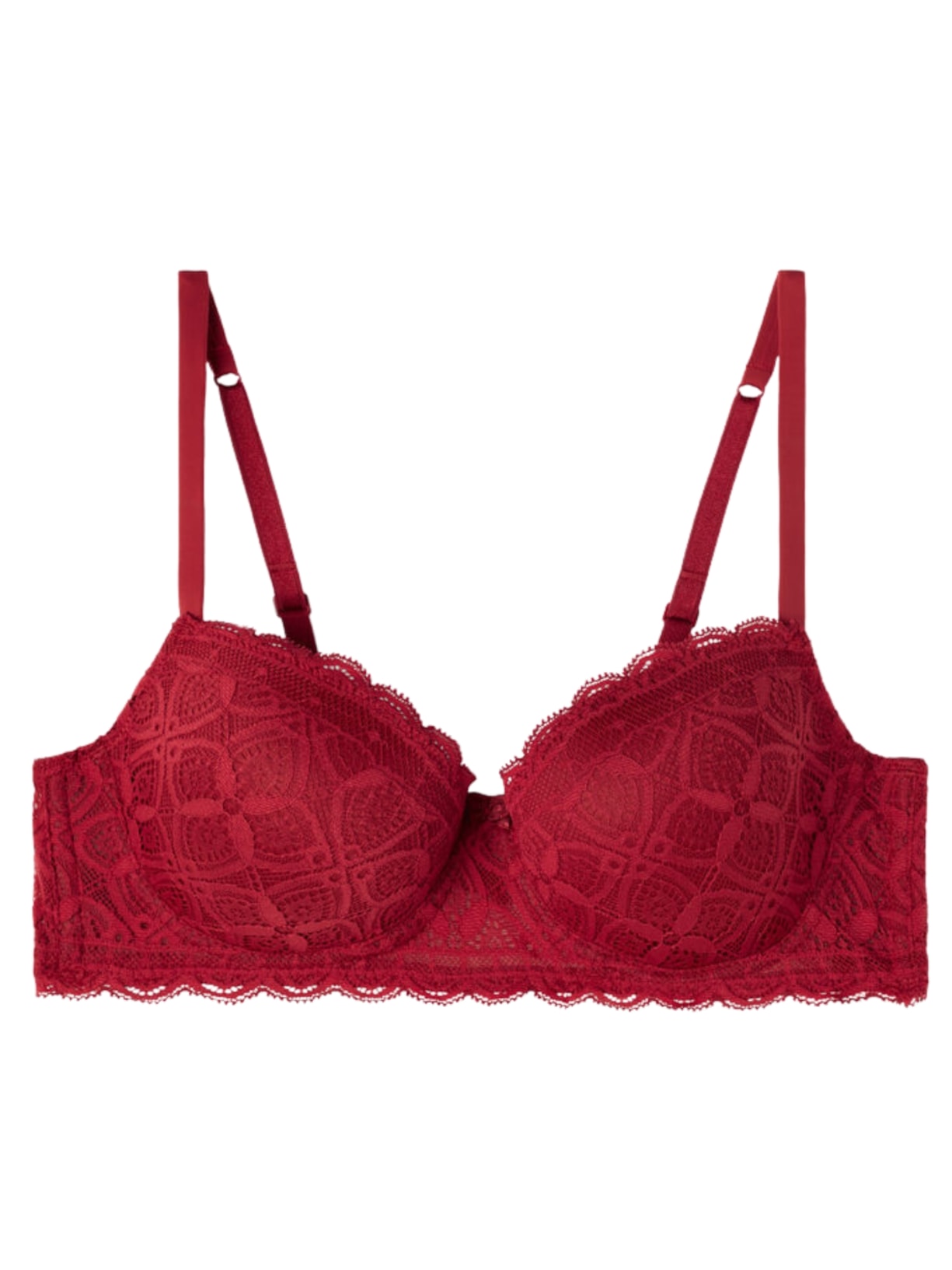 Sutiã Balconette Sofia Em Renda - Vermelho