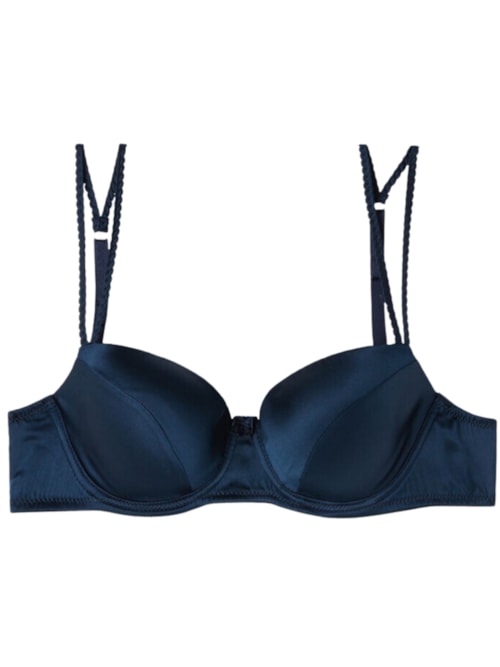 Sutiã Balconette Sofia Em Seda - Azul