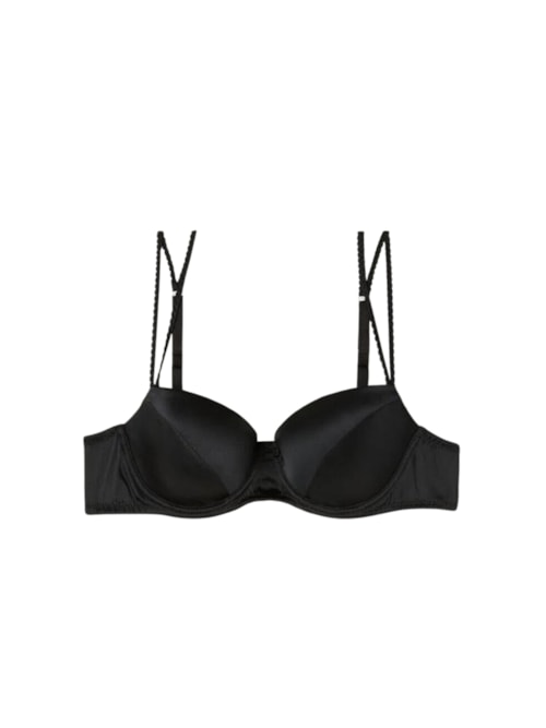 Sutiã Balconette Sofia Em Seda - Preto