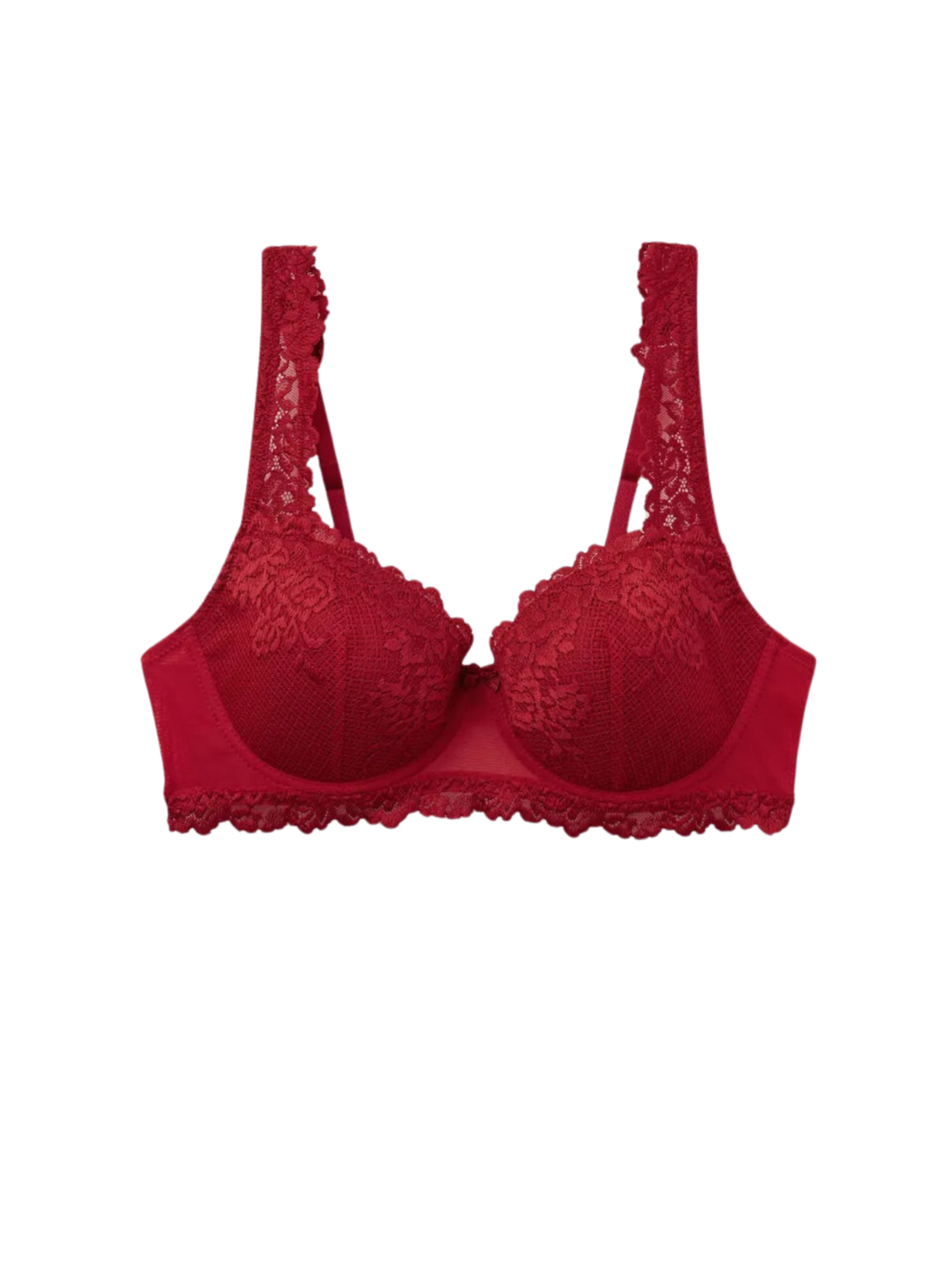 Sutiã Balconette Sofia In Pretty Flowers - Vermelho