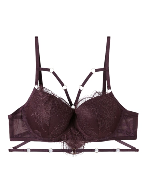 Sutiã Balconette Sofia The Game Of Seduction - Roxo