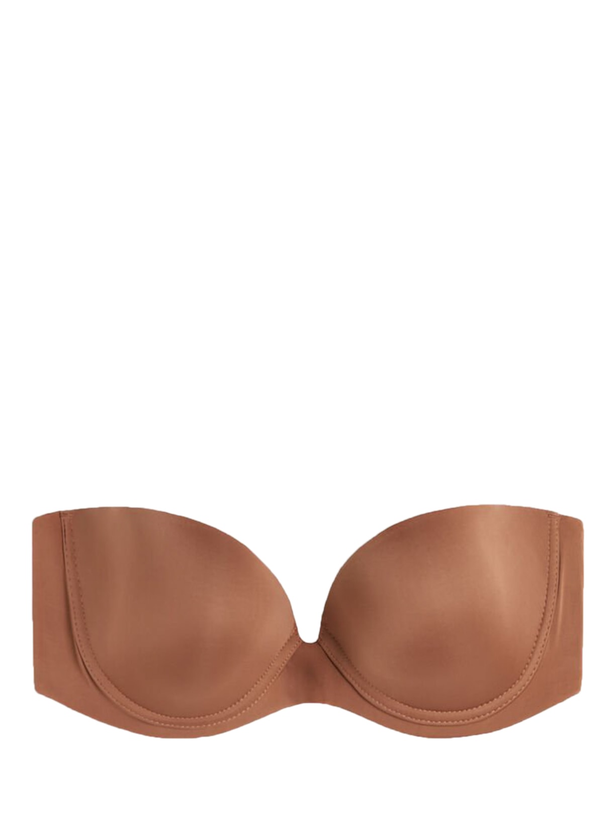 Sutiã Bandeau Anna Em Microfibra Ultralight - Bege Escuro