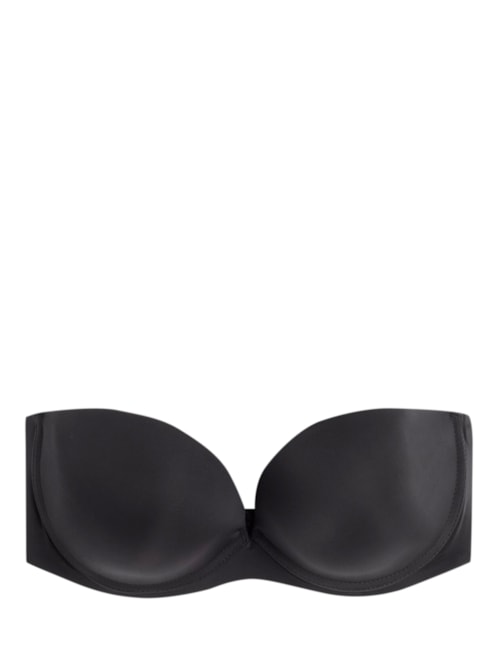 Sutiã Bandeau Anna Em Microfibra Ultralight - Preto