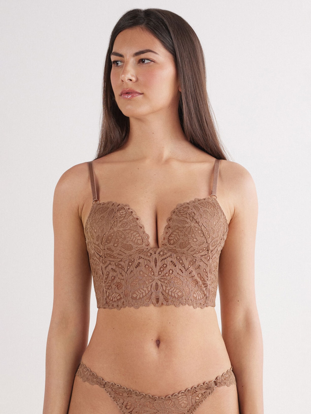 Sutiã Bustier Monica Italian Riviera Marrom Intimissimi