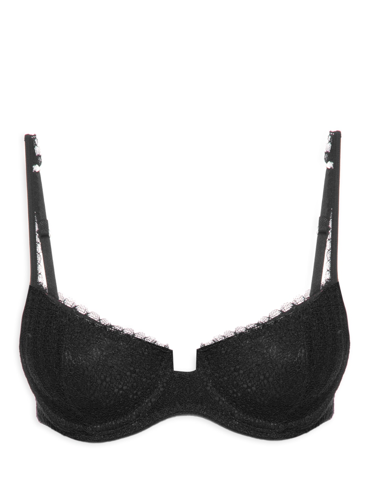 Sutiã Com Aro Sem Bojo Em Renda - Preto