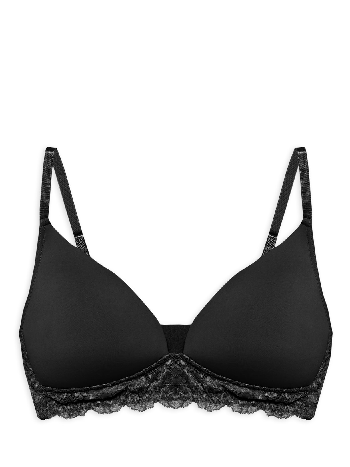 Sutiã Com Bojo Neckline Renda - Preto