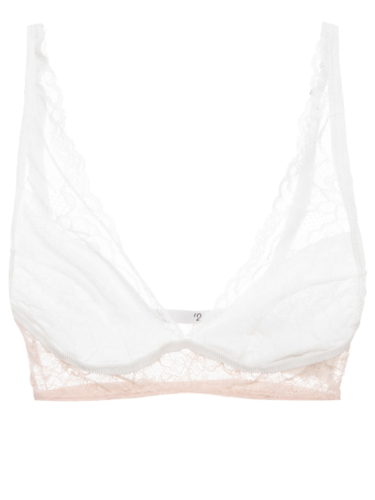 Sutiã De Renda Bicolor - Branco