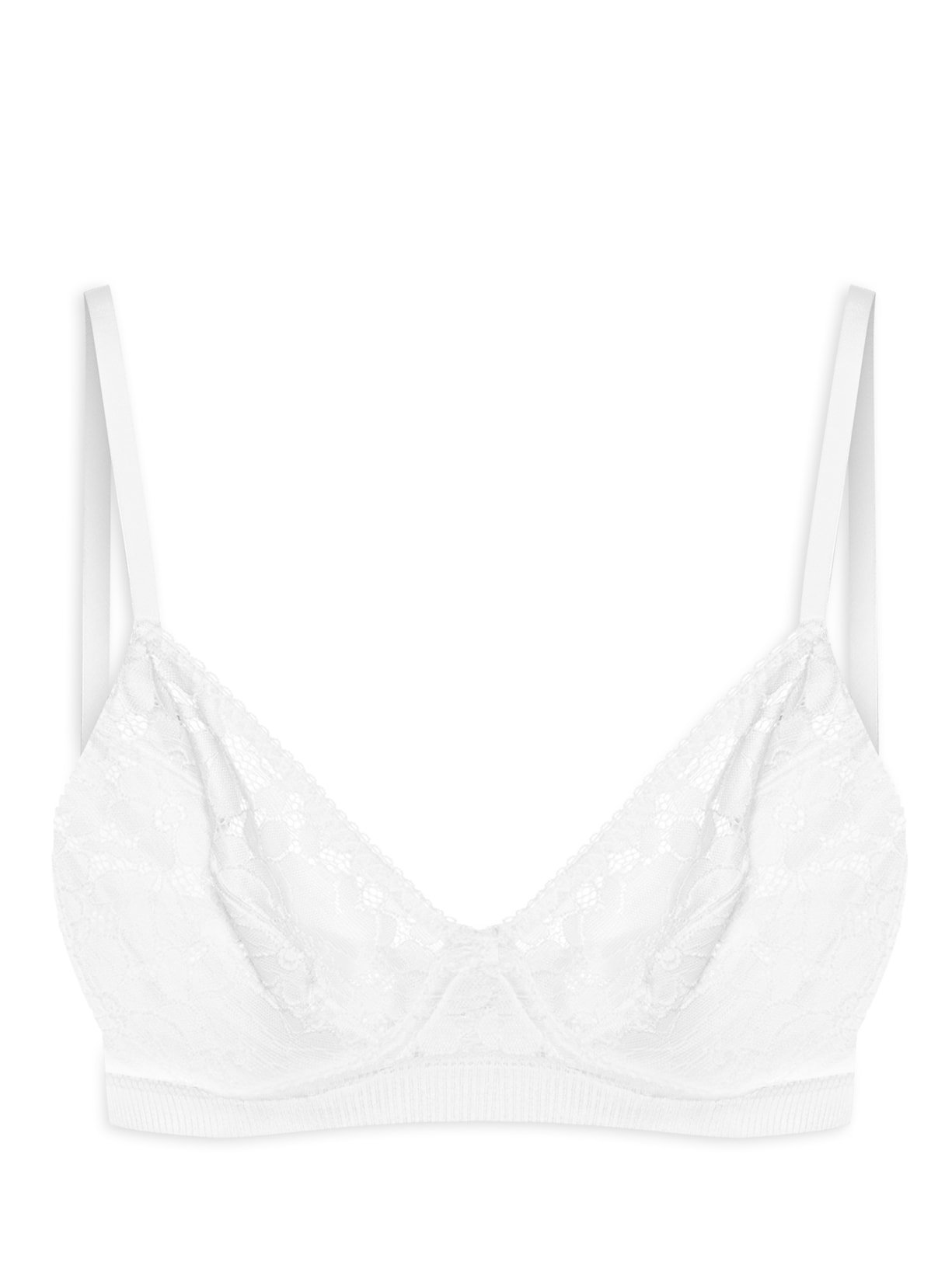 Sutiã Em Renda Floral - Branco