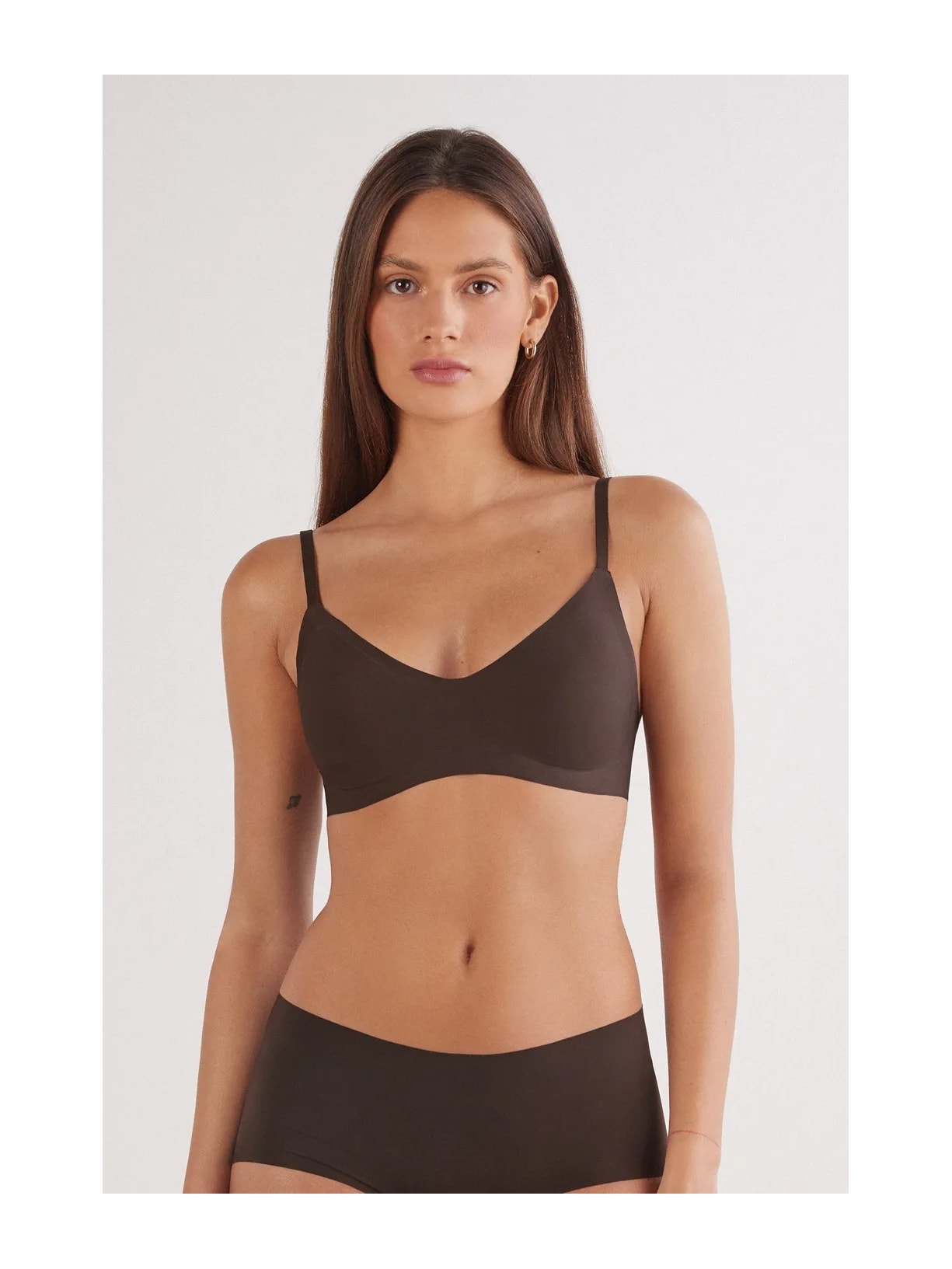 Sutiã Laila Em Microfibra Marrom Intimissimi