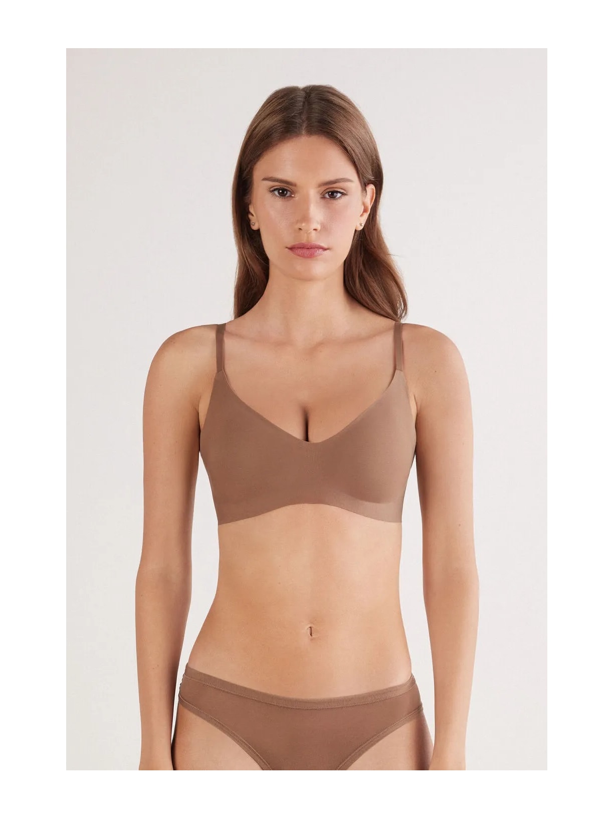 Sutiã Laila Em Microfibra Marrom Intimissimi