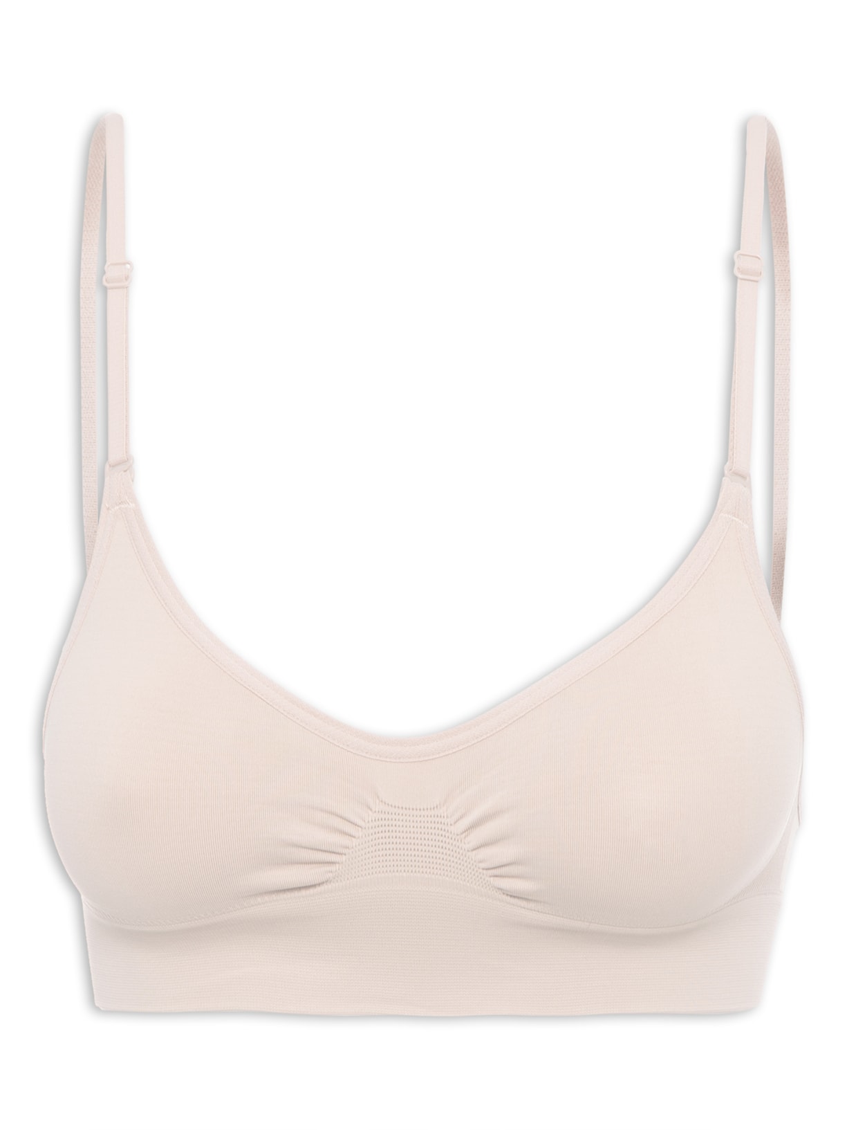 Sutiã Loba Alça Regulável Sem Costura - Bege