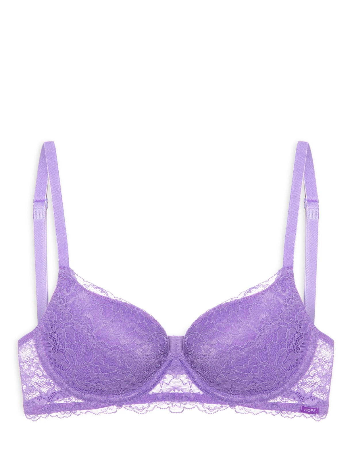 Sutiã Meia Taça Com Bojo Em Renda Na Sua Medida Taça B - Lilás