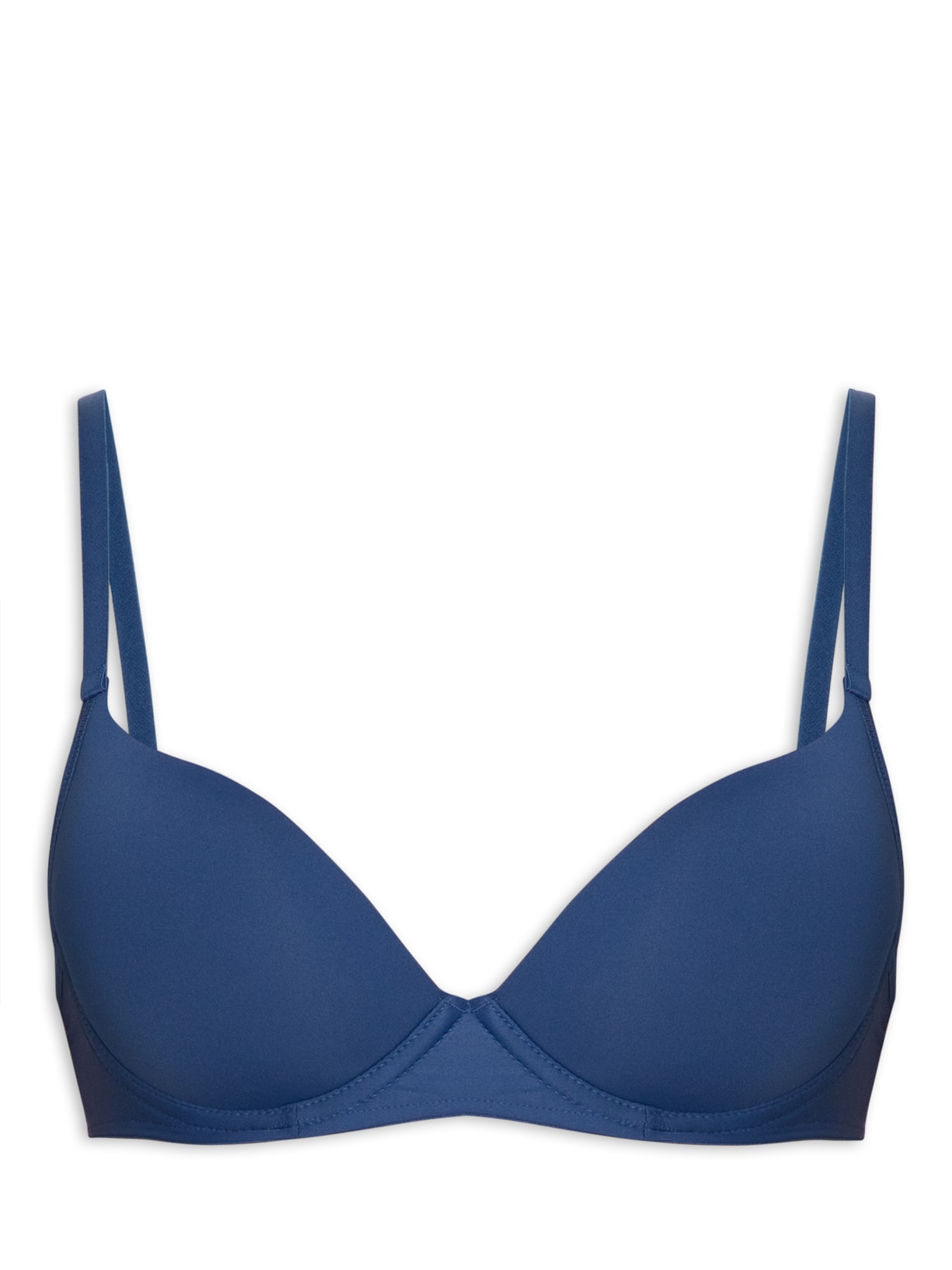 Sutiã Meia Taça Com Bojo Soft E Aro Básico - Azul