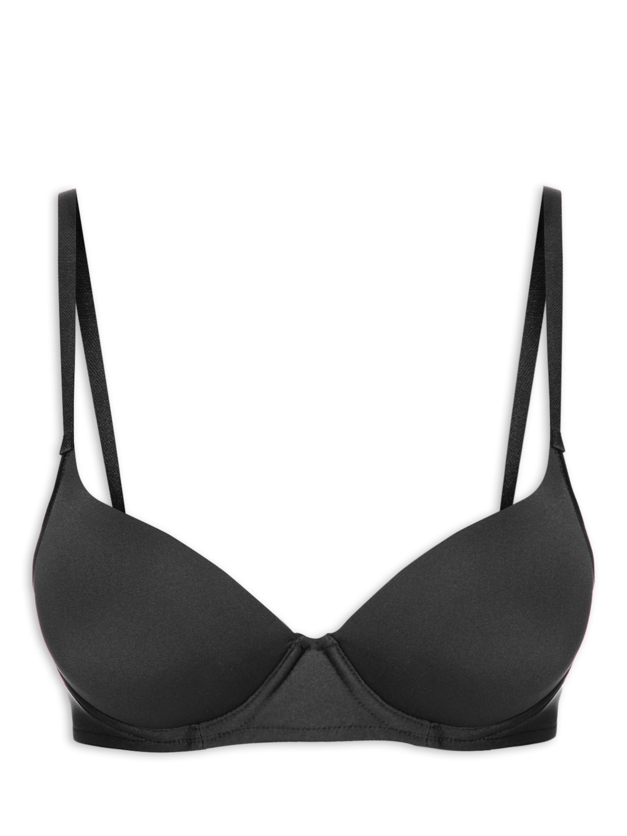 Sutiã Meia Taça Com Bojo Soft E Aro Básico - Preto