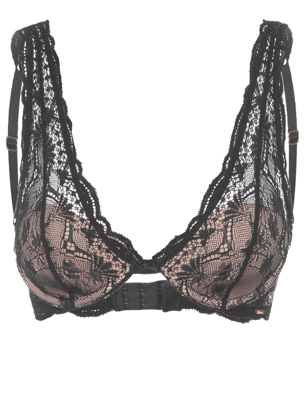 Sutiã Meia Taça Renda - Preto