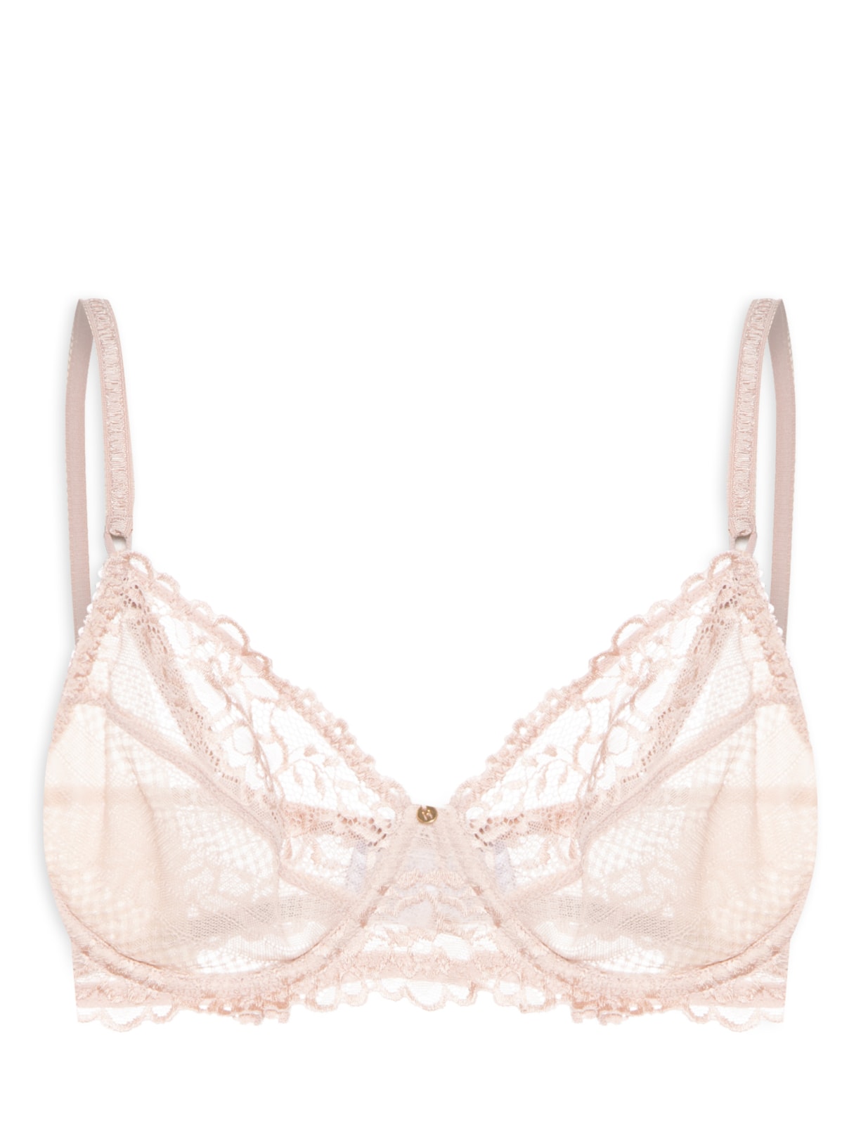 Sutiã Meia Taça Sem Bojo Em Renda Na Sua Medida - Rosa