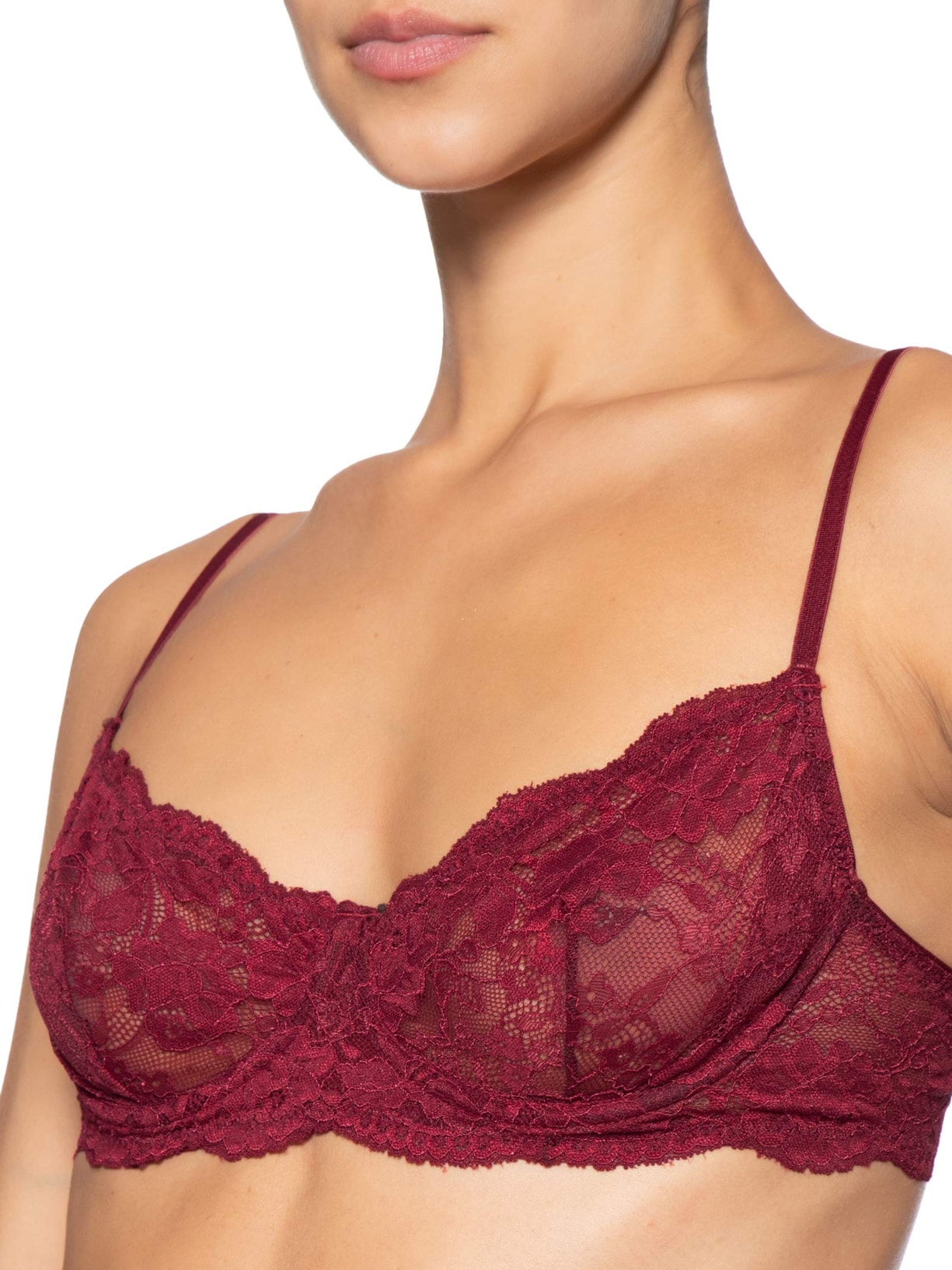Sutiã Meia Taça Underwire Classic Lace Vermelho Calvin Klein Underwear