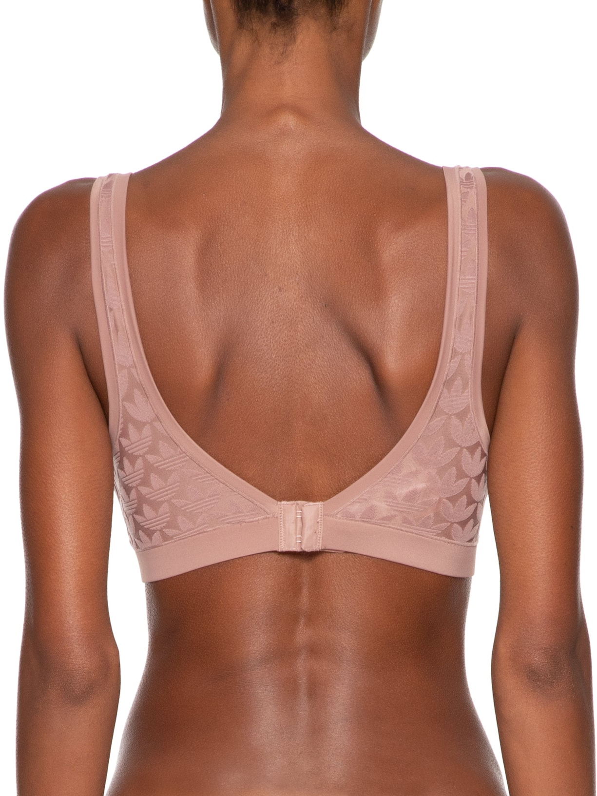 Sutiã Microterrot Monogram Comfort Scoop Bra Bege Adidas Originals Underwear