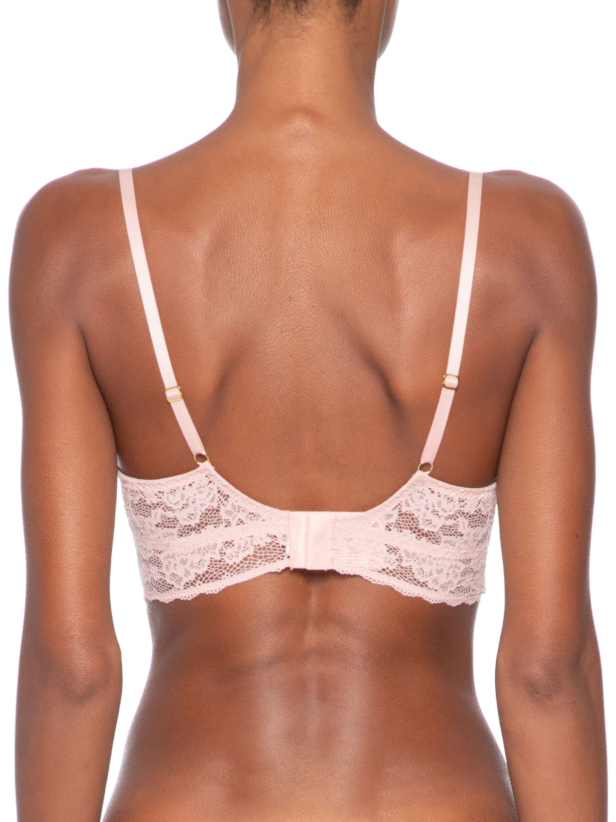 Sutiã Mini Corselet Triângulo Em Renda Rosa Hope