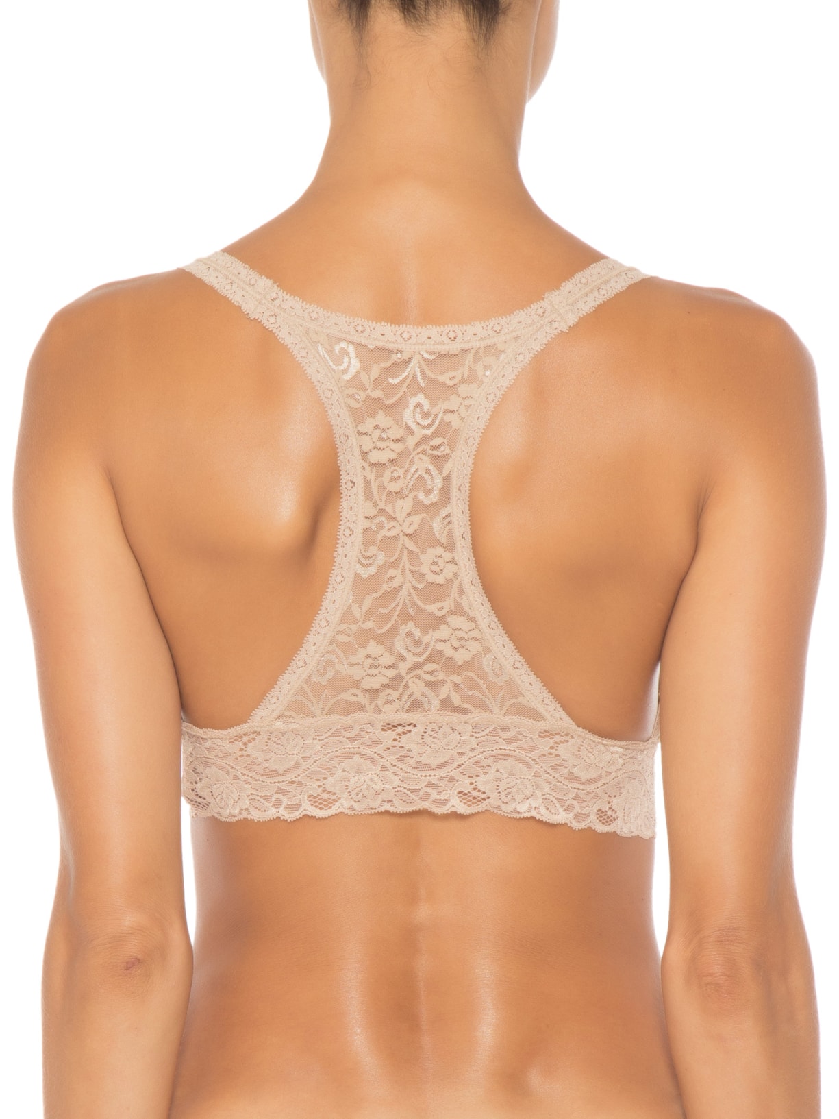 Sutiã Nadador Com Casulo Renda Lace Color Bege Jogê