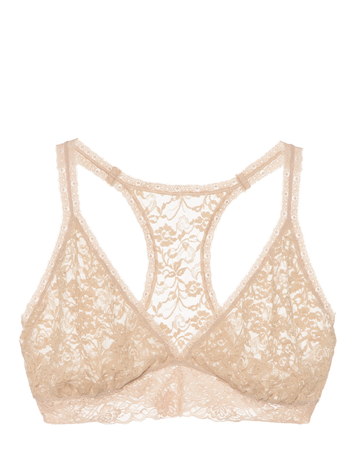 Sutiã Nadador Com Casulo Renda Lace Color Bege Jogê