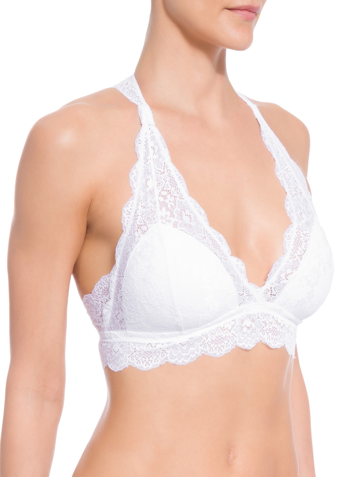 Sutiã Nadador Renda Basic Me Branco Jogê