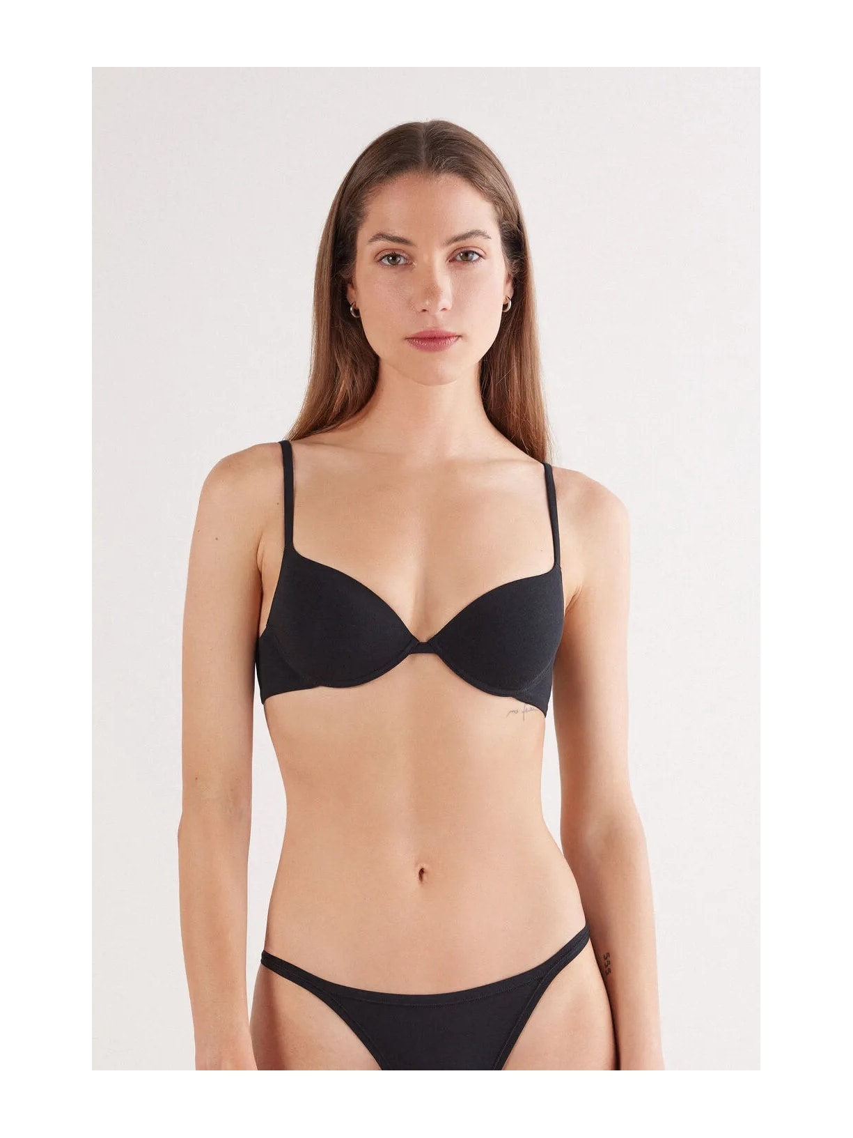 Sutiã Push-Up Bellissima Em Algodão Ultralight Preto Intimissimi