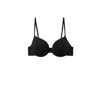 Sutiã Push-Up Bellissima Em Algodão Ultralight - Preto
