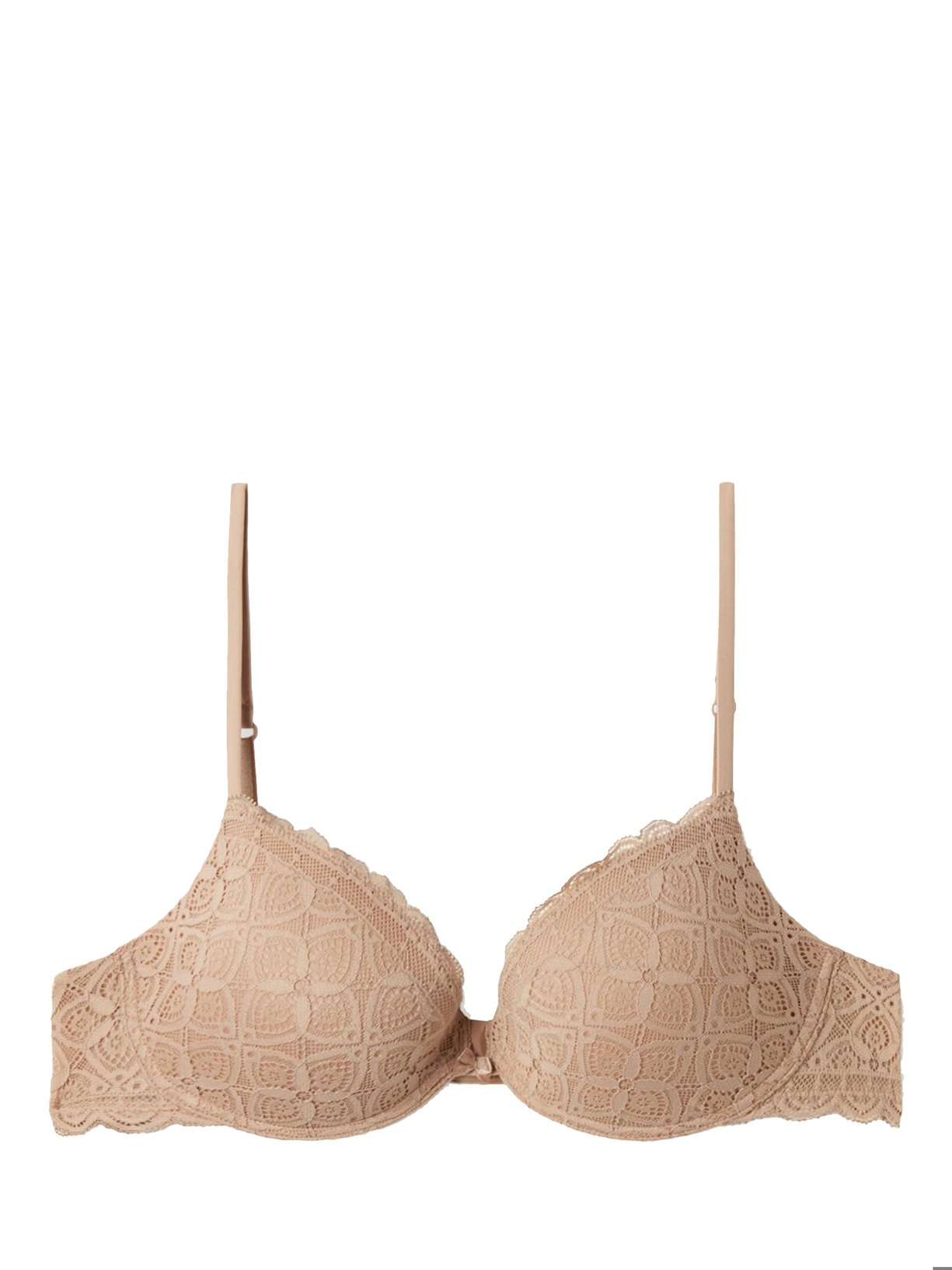 Sutiã Push-Up Bellissima Em Renda - Bege