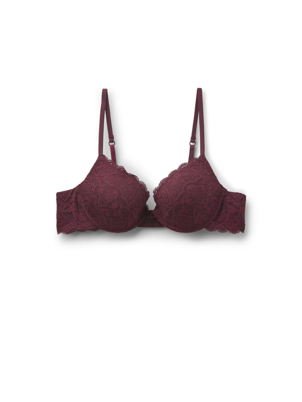 Sutiã Push-Up Bellissima Em Renda - Bordô