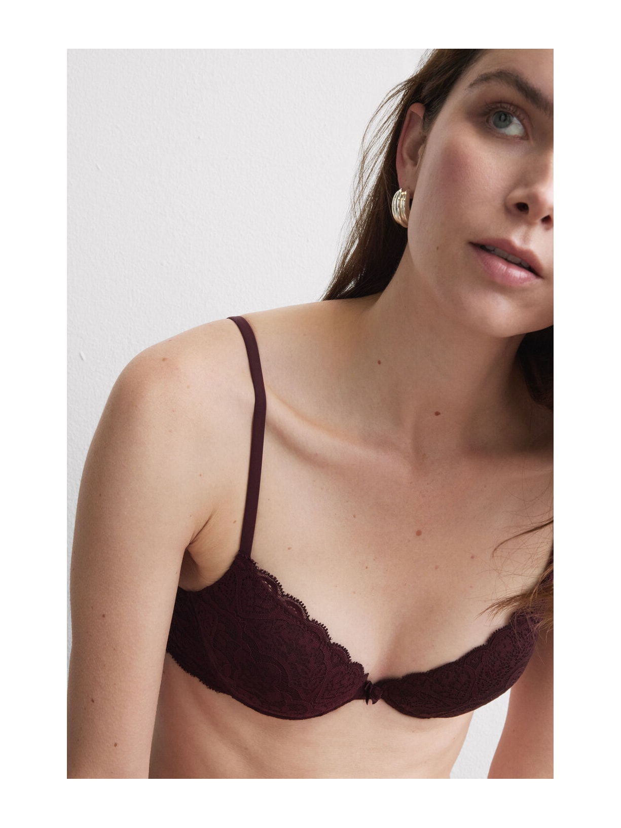 Sutiã Push-Up Bellissima Em Renda Bordô Intimissimi