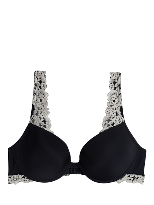 Sutiã Push-Up Bellissima Pretty Flowers - Preto