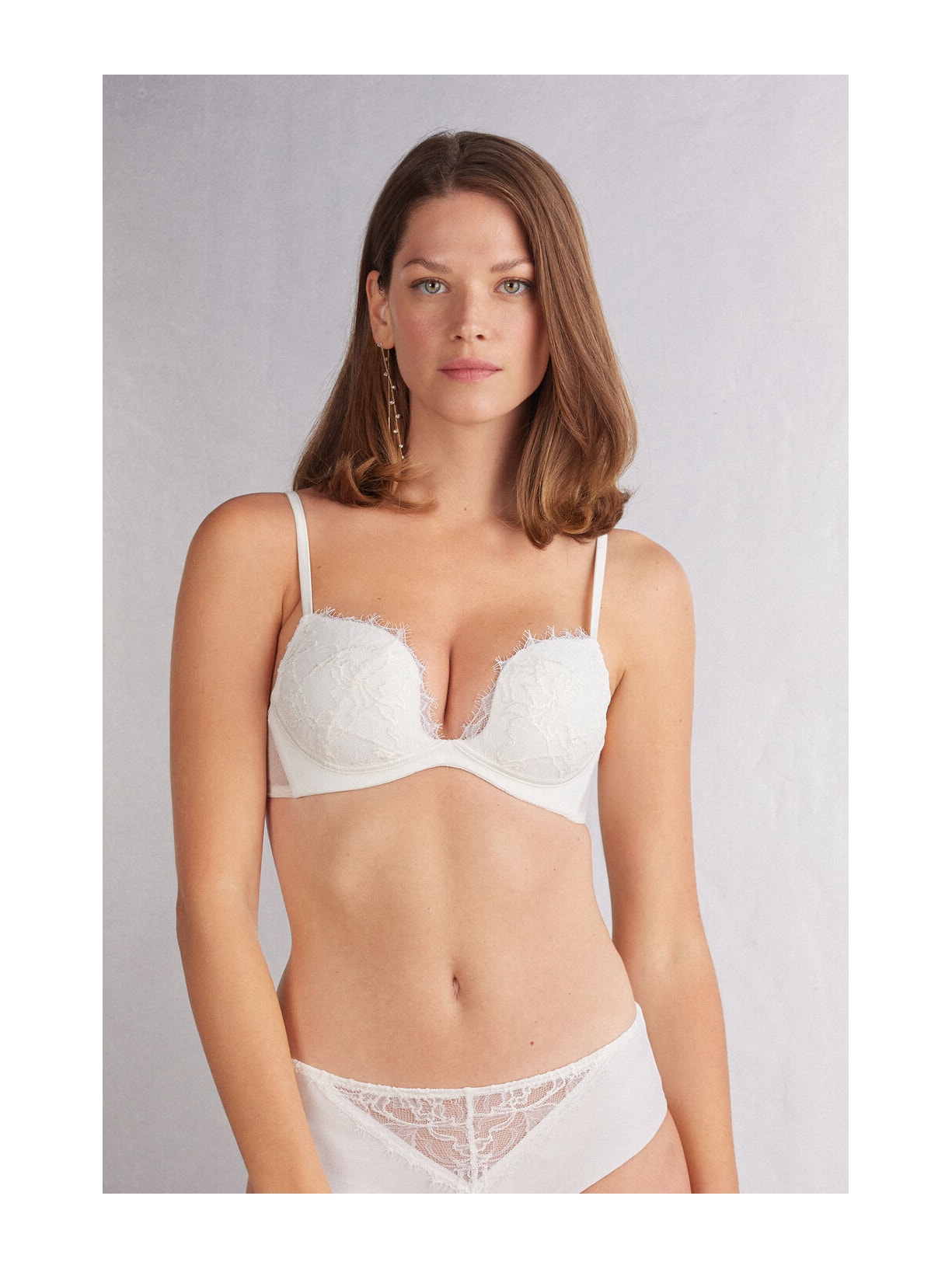 Sutiã Push-Up Monica Em Renda Her Beauty Marfim Intimissimi