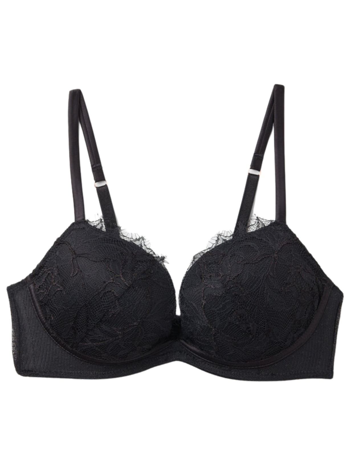 Sutiã Push-Up Monica Em Renda Her Beauty - Preto