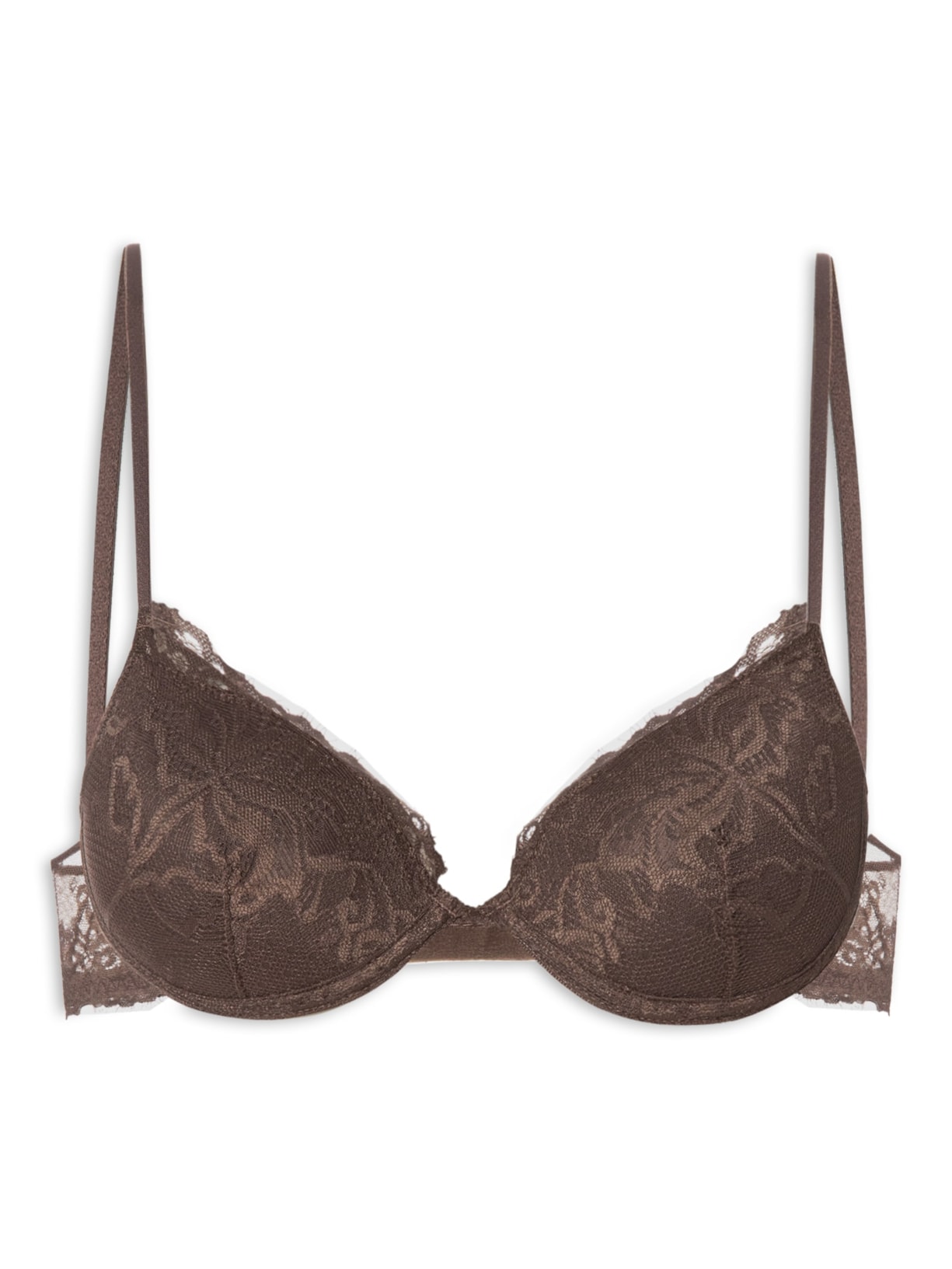 Sutiã Push Up Renda Expresso Glow Marrom Jogê