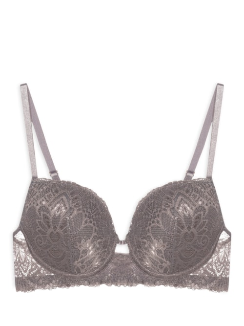 Sutiã Push Up Renda Felipa - Cinza