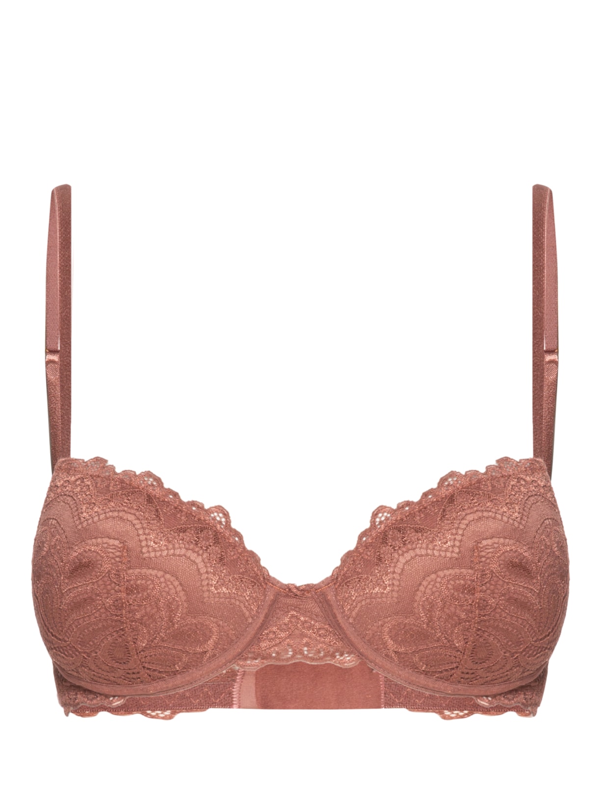 Sutiã Push-Up Renda Mocha Mousse - Marrom