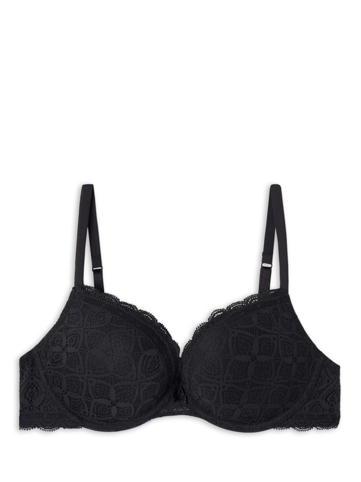 Sutiã Super Push-Up Elettra Em Renda - Preto