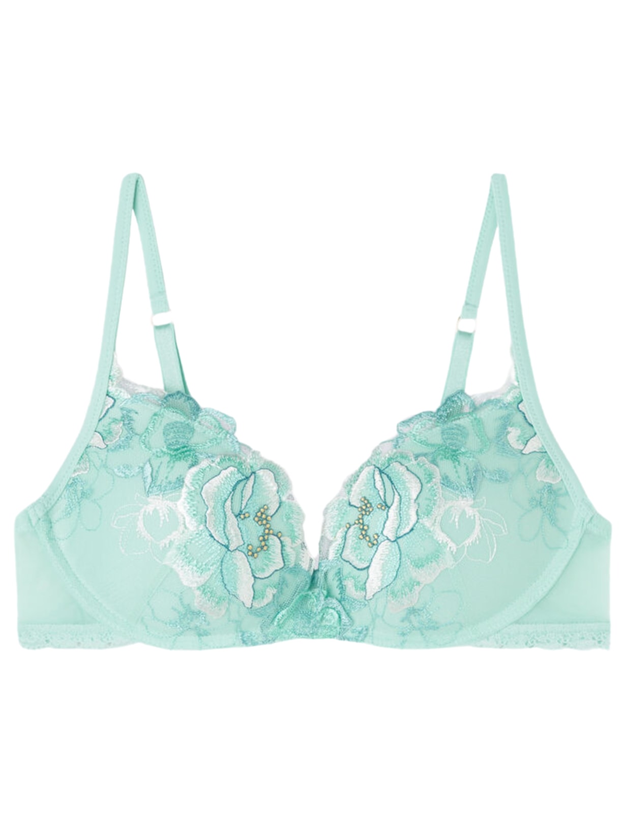 Sutiã Super Push-Up Gioia Emerald Flower - Verde