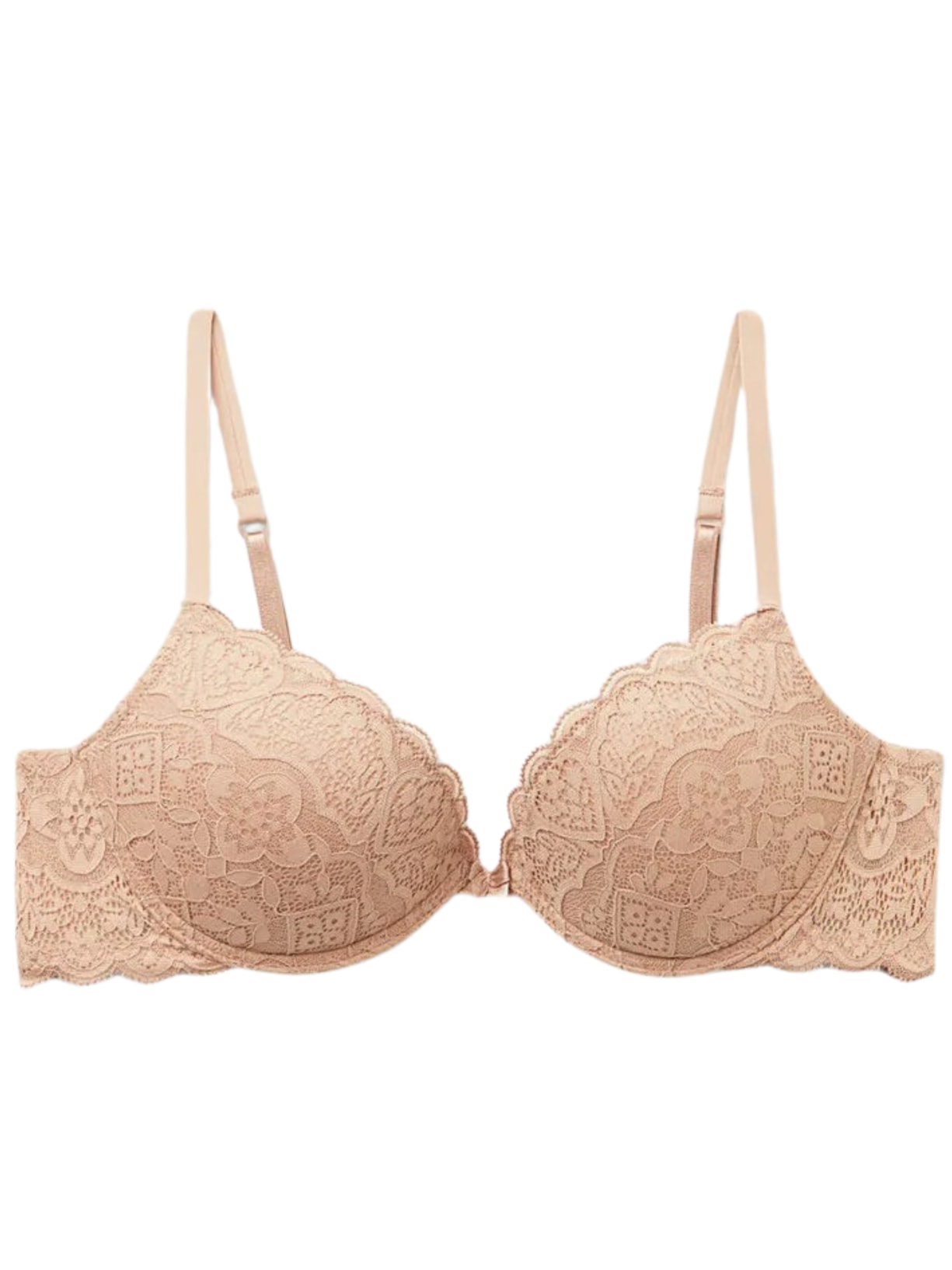 Sutiã Super Push-Up Simona Em Renda - Bege