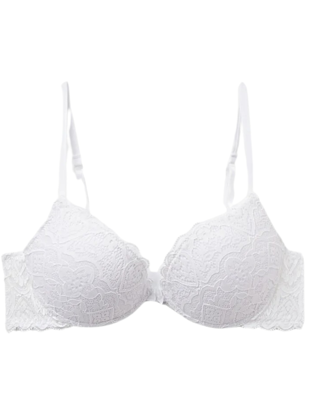 Sutiã Super Push-Up Simona Em Renda - Branco