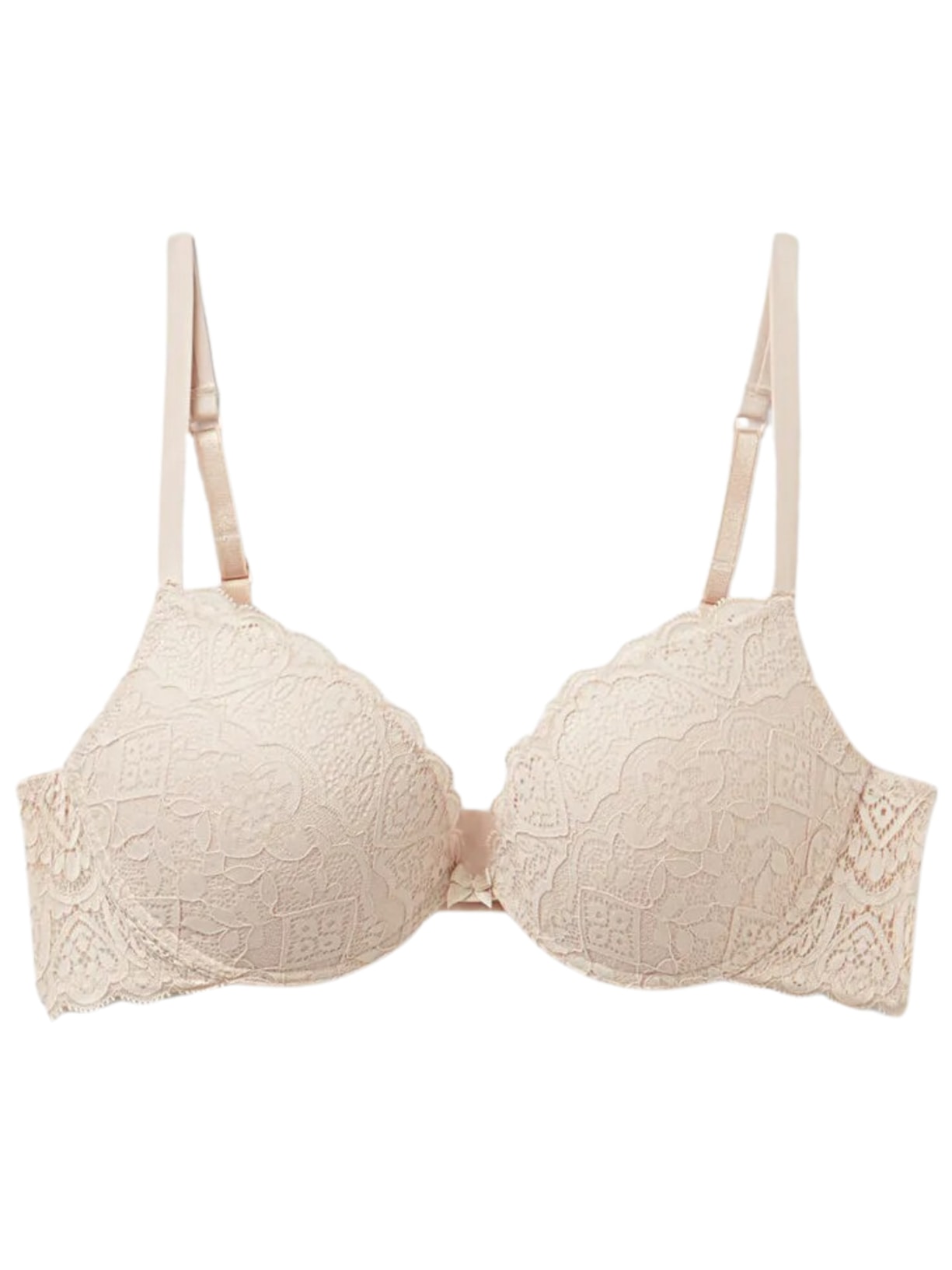 Sutiã Super Push-Up Simona Em Renda - Off-White