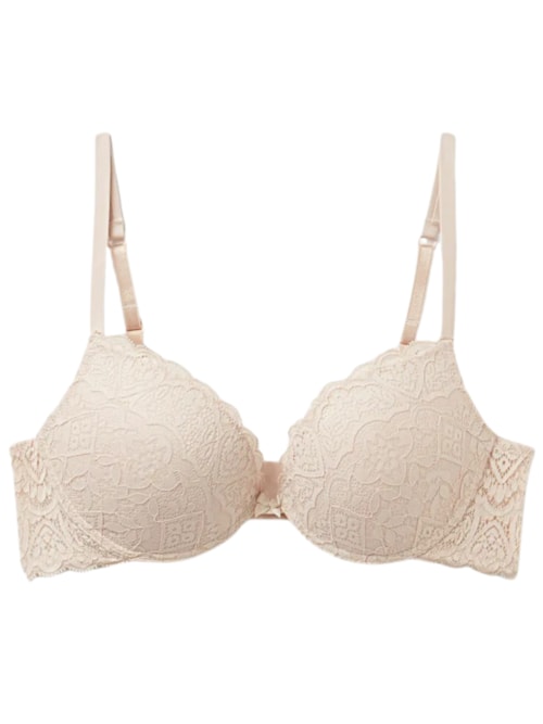 Sutiã Super Push-Up Simona Em Renda - Off-White