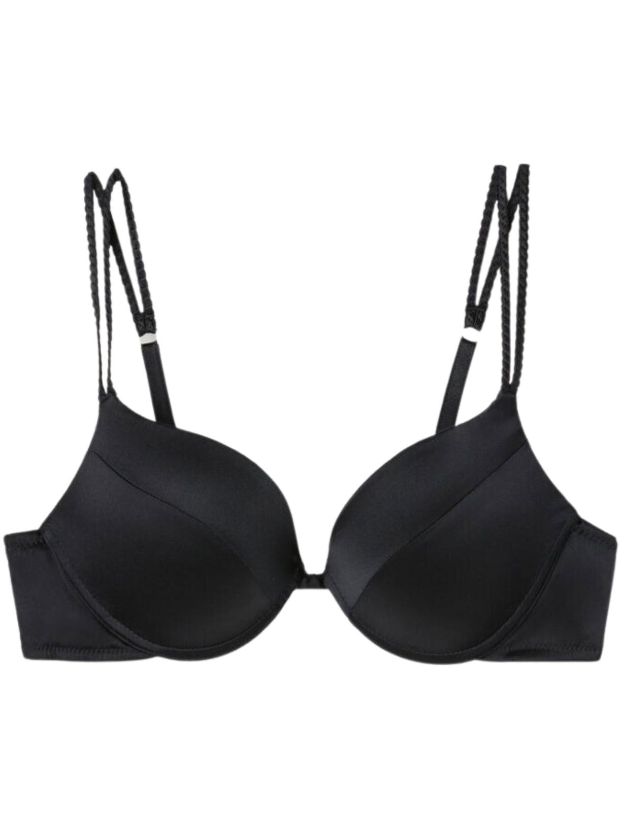 Sutiã Super Push-Up Simona Em Seda - Preto