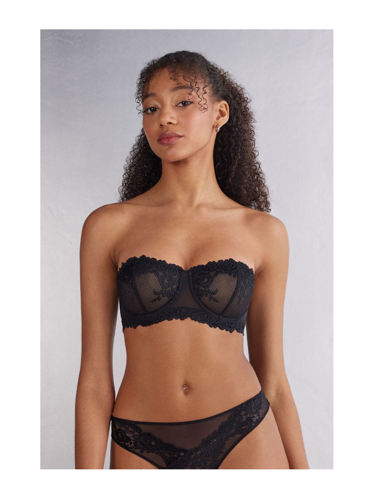 Sutiã Tomara Que Caia Pretty Flowers Preto Intimissimi