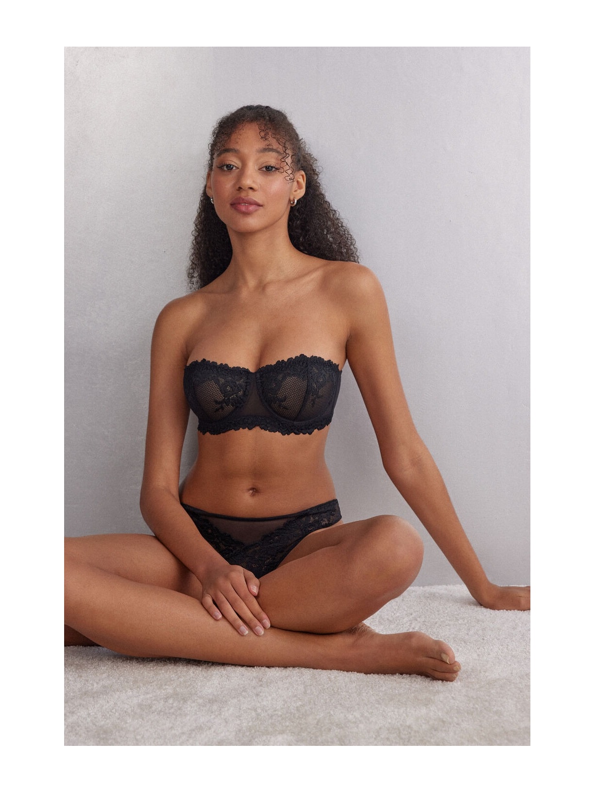Sutiã Tomara Que Caia Pretty Flowers Preto Intimissimi