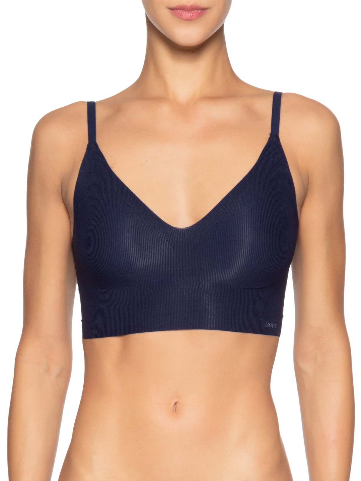 Sutiã Top Com Bojo Removível Naked Azul Hope